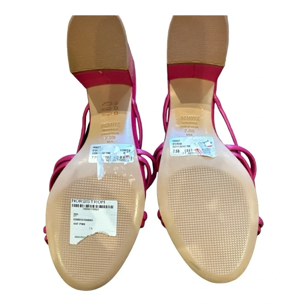 SCHUTZ Pink Princey Strappy Sandal New No Box Size 7.5 B (No Box) - Picture 10 of 12